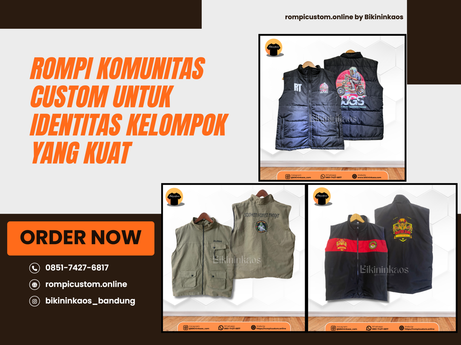 rompi komunitas seragam