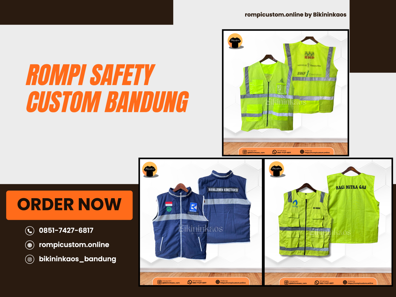 Rompi Safety Custom Bandung