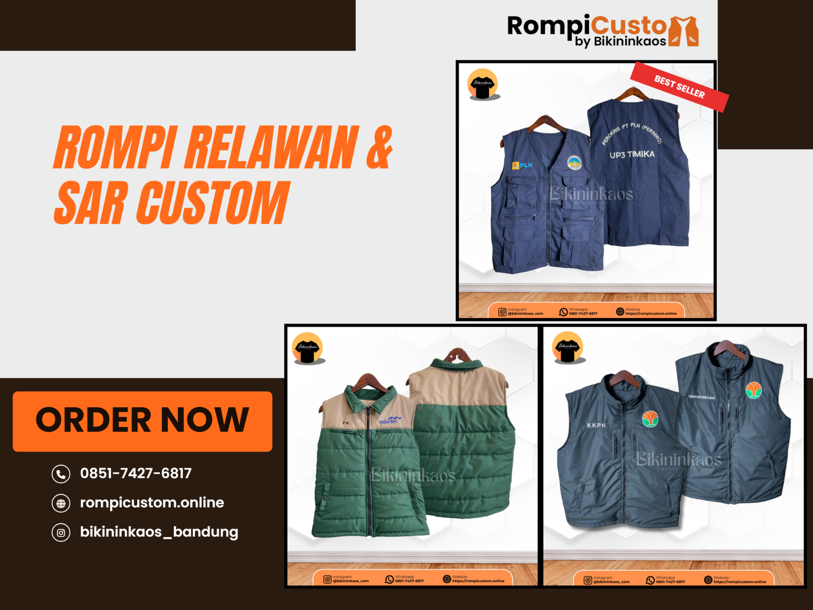 Rompi Relawan & SAR Custom